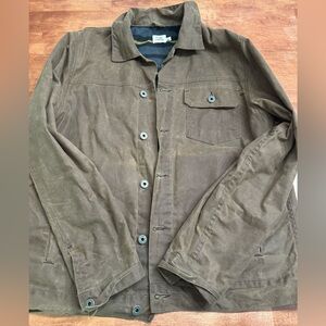 Flint + Tinder Flannel Lined Wax Trucker Jacket - Large - Havana